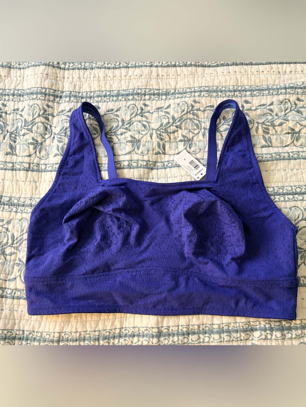 Lila Unlined Square Neck Bralette, blue by Torrid sz 2